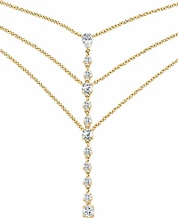 Sterling Forever Rhodium-Plated Brass Anselma Cubic Zirconia Hand Chain