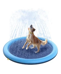 Aofar 51"Dog Splash Pad Pool Mat Sprinkler
