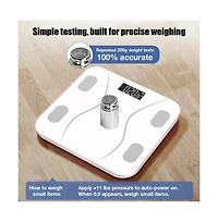 Cowin Smart Bluetooth Body Fat Scale - Rechargeable Digital Bathroom Scale with App 400lbs Capacity