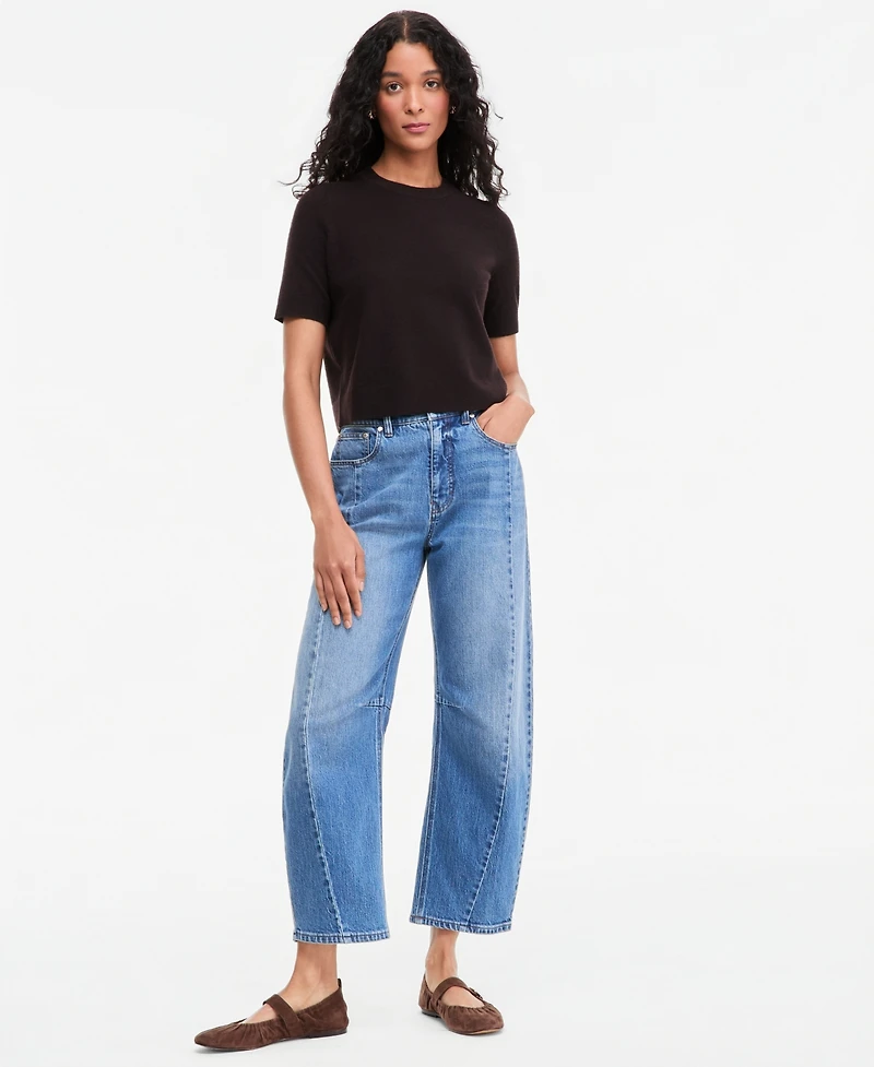 On 34th Women's Short-Sleeve Easy Crewneck Sweater Tee, Macy's Exclusive