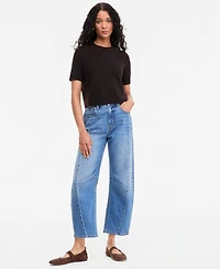 On 34th Women's Short-Sleeve Easy Crewneck Sweater Tee, Macy's Exclusive