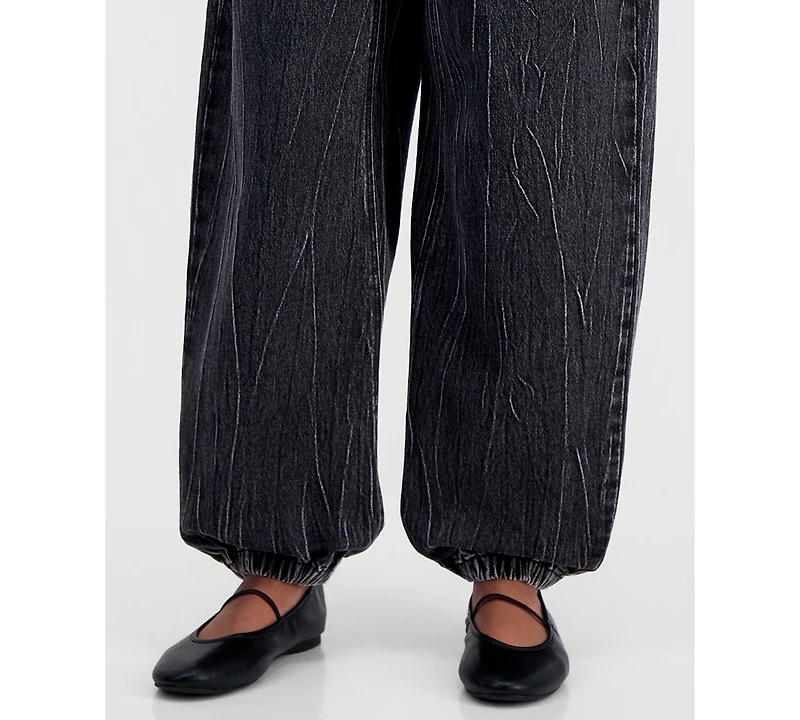Madden Girl Juniors' Balloon-Leg Jogger Jeans
