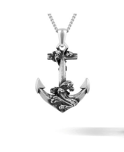 Vincero Waves Anchor Pendant 21" Chain