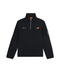 Reiss Men's Meros Half Zip Mclaren Embroidered Fleece Polo Shirt