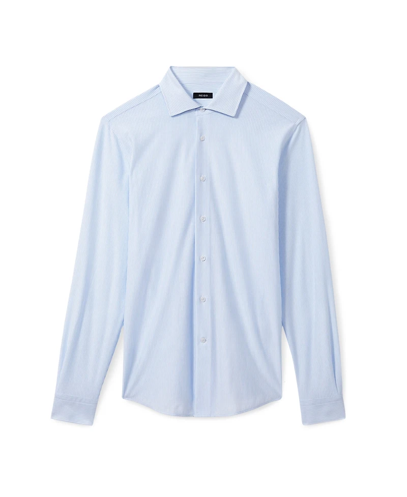 Reiss Men's Cotton-Blend Cutaway-Collar Striped Shirt