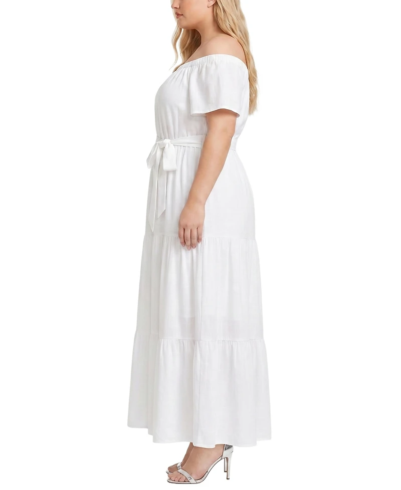 Ny Collection Plus Off The Shoulder Maxi Dress