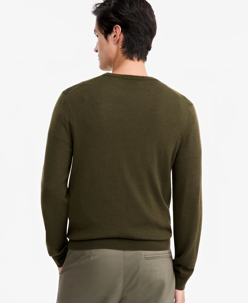 Alfani Men's Merino Wool Crewneck Sweater, Macy's Exclusive