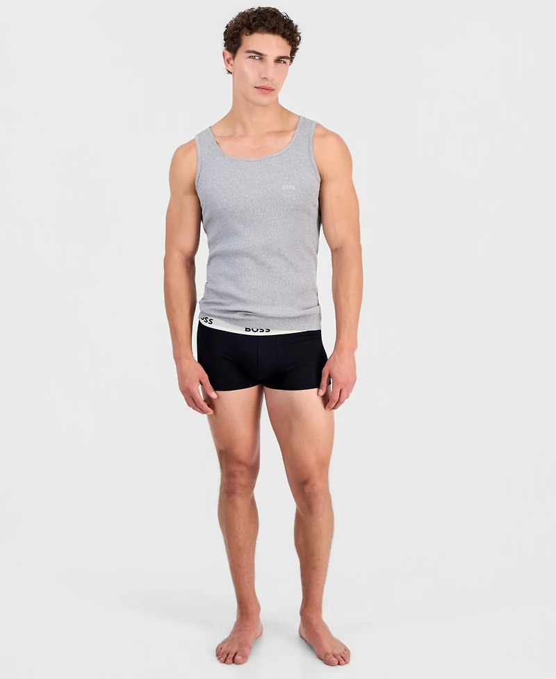 Boss by Hugo Men's Ribbed Tank Tops, Pack of 3