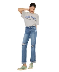 KanCan Essential Women's Carrie Mid-Rise Straight Jeans