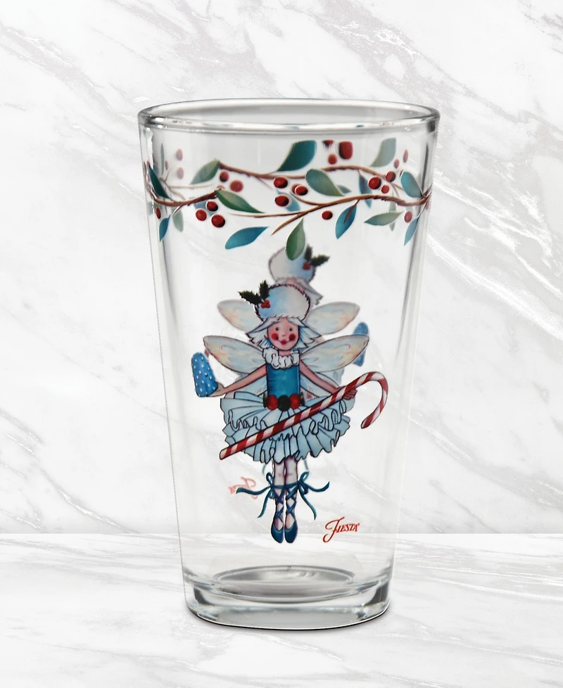 Fiesta Holly Berry Sugar Plum Fairy Tapered Cooler Glasses, Set of 4