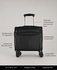 Madison 17" Carry-On Spinner Laptop Briefcase