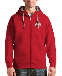 Antigua Men's Scarlet Ohio State Buckeyes Victory Full-Zip Jacket