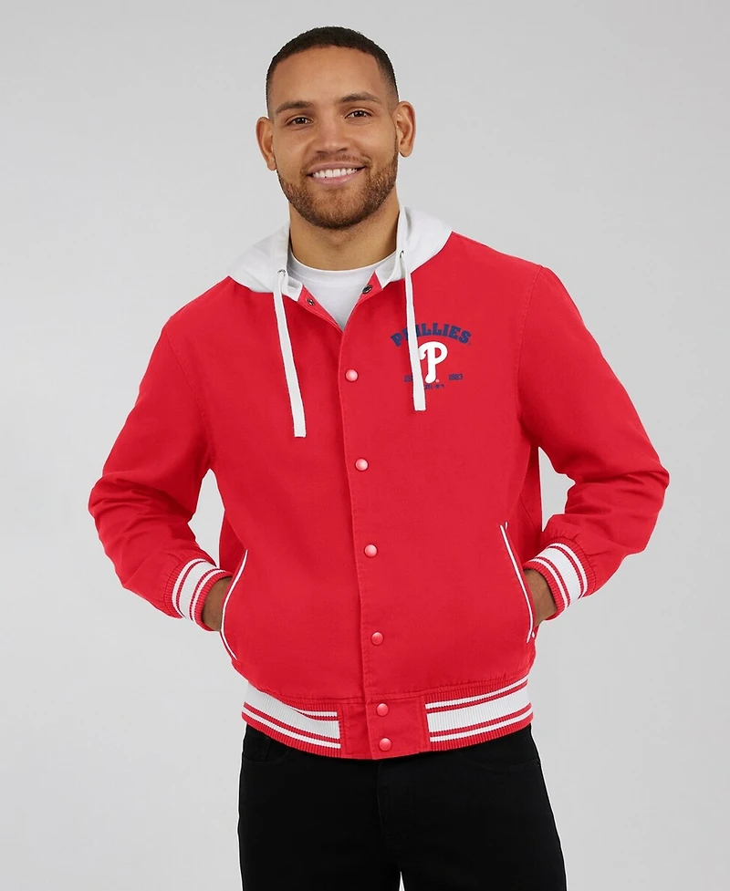Darius Rucker Collection by Fanatics Men's Red Philadelphia Phillies Full-Snap Hooded Jacket
