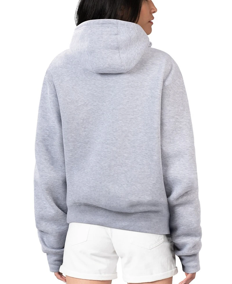 G-iii 4Her by Carl Banks Women's Heather Gray Cleveland Guardians Flowers Graphic Pullover Hoodie