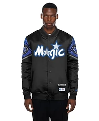 New Era Men's Black Orlando Magic 2025/26 City Edition Full-Snap Satin Jacket