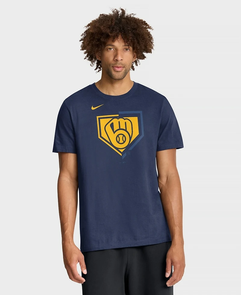 Nike Men's Navy Milwaukee Brewers Icon T-Shirt