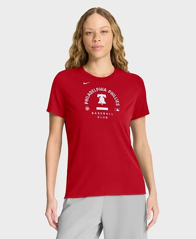 Nike Women's Red Philadelphia Phillies Authentic Collection Early Work Tri-Blend Dri-fit T-Shirt