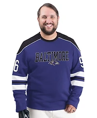 G-iii Sports by Carl Banks Men's Purple Baltimore Ravens Adaptive Lord Stanley Crewneck Sweatshirt