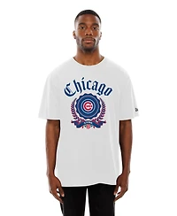 New Era Men's White Chicago Cubs Fleur Domestic T-Shirt