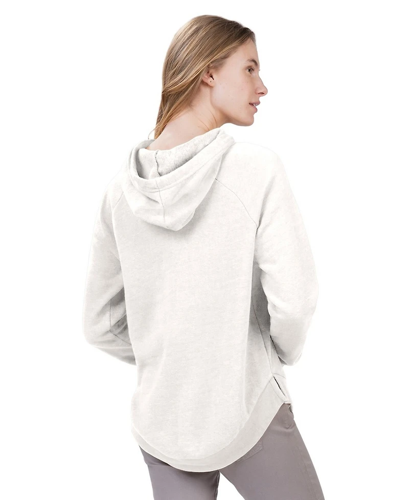 G-iii 4Her by Carl Banks Women's Cream Los Angeles Dodgers Ice Angel Raglan Fleece Hoodie