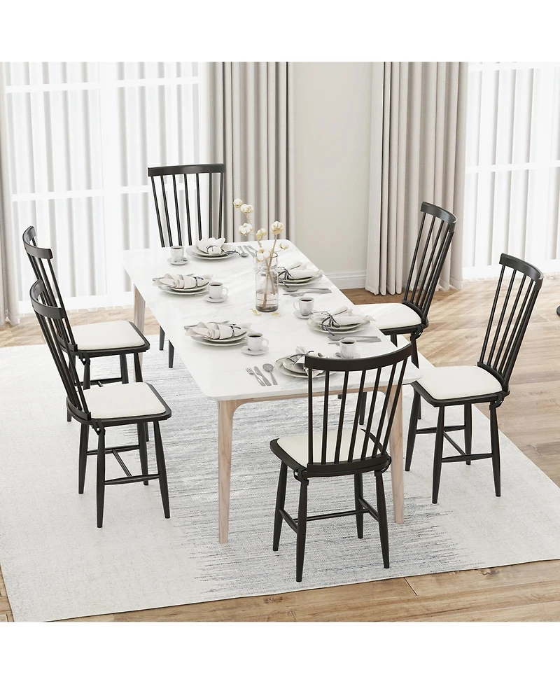 Costway Dining Chairs with Removable Seat Cushions for Room, Kitchen
