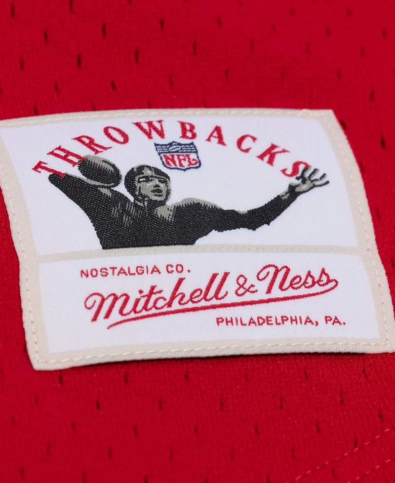 Mitchell & Ness Men's Scarlet San Francisco 49ers Head Coach Mesh Full-Button Fashion Jersey