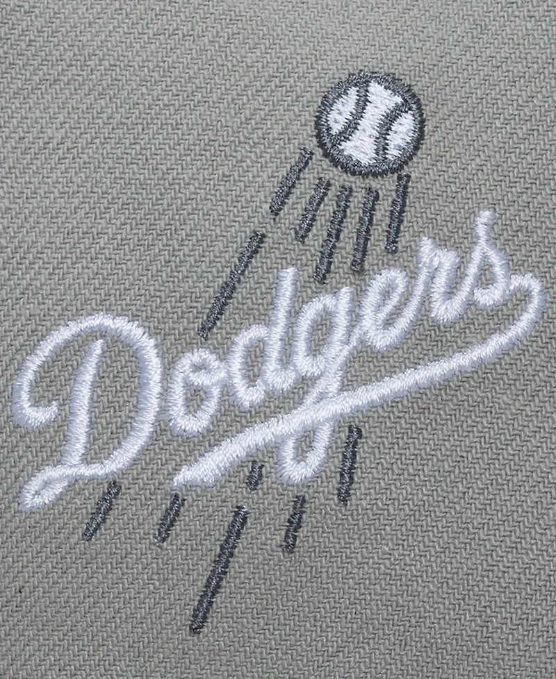 Mitchell & Ness Men's Gray Los Angeles Dodgers Thunderstorm Head Coach Pro-Crown Adjustable Hat