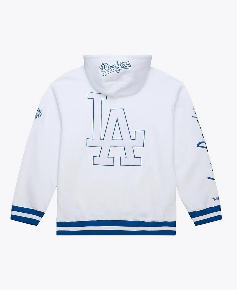 Mitchell & Ness Men's White Los Angeles Dodgers Cooperstown Collection Fleece Hoodie