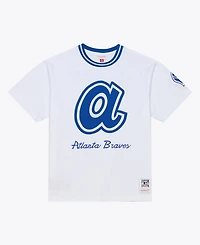 Mitchell & Ness Men's White Atlanta Braves Cooperstown Collection Arctic T-Shirt