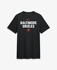 Nike Men's Heather Black Baltimore Orioles Stacked Tri-Blend T-Shirt