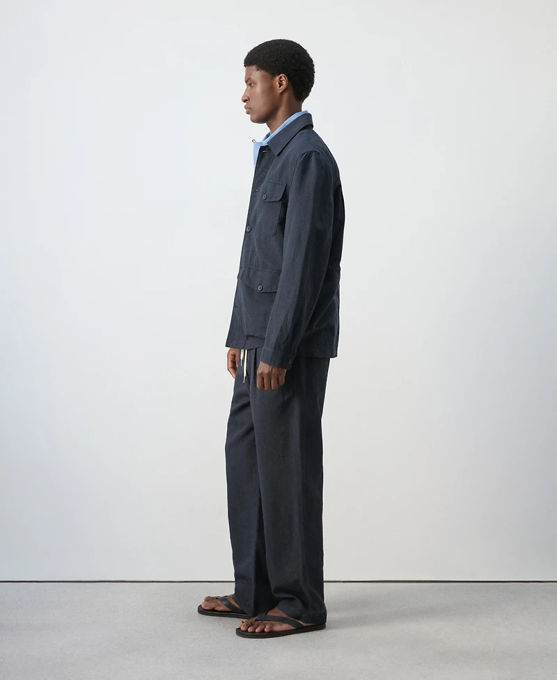 Mango Men's Regular-Fit Lyocell Linen Pants