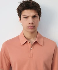 Mango Men's Cotton Pique Polo Shirt