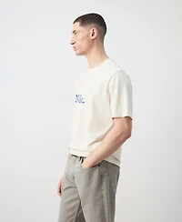 Mango Men's Cotton Printed T-Shirt
