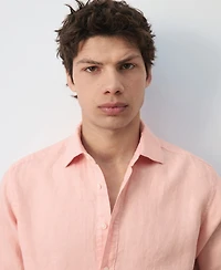 Mango Men's Linen Relaxed Fit Shirt