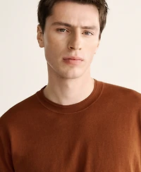 Mango Men's Cotton Fine-Knit T-Shirt