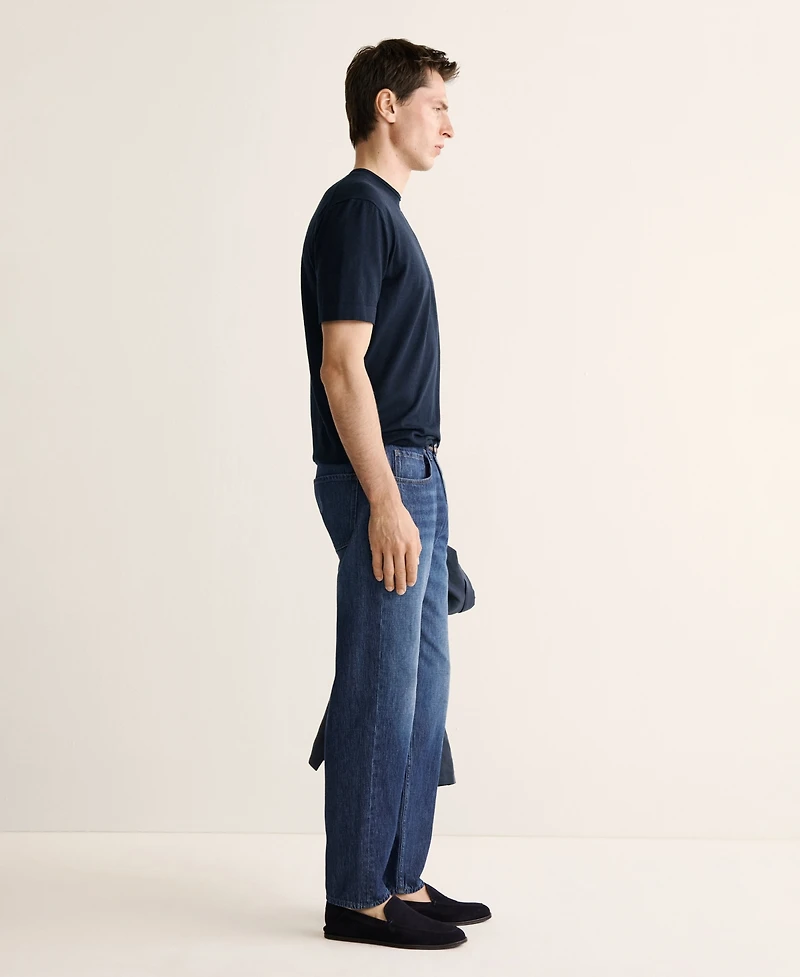 Mango Men's Cotton Fine-Knit T-Shirt