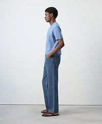 Mango Men's Cotton Relaxed-Fit Jeans