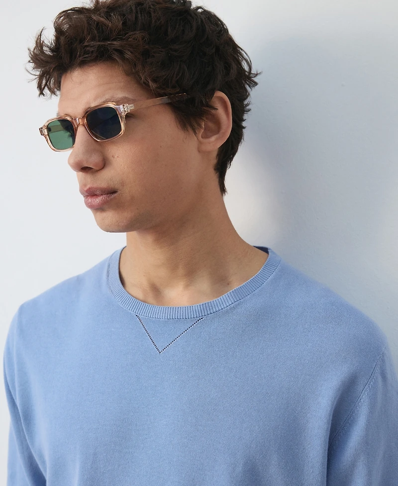 Mango Men's Cotton Fine-Knit Sweater