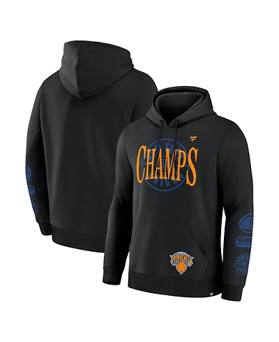 Fanatics Men's Black New York Knicks 2026 Nba Champions Elevated Legacy 2-Hit Pullover Hoodie
