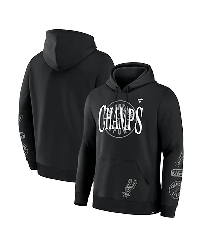 Fanatics Men's Black San Antonio Spurs 2026 Nba Champions Elevated Legacy 2-Hit Pullover Hoodie