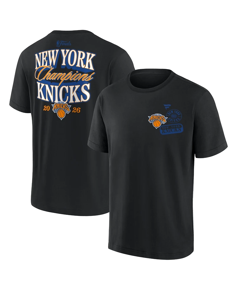 Fanatics Men's Black New York Knicks 2026 Nba Champions Elevated Legacy Heavyweight T-Shirt