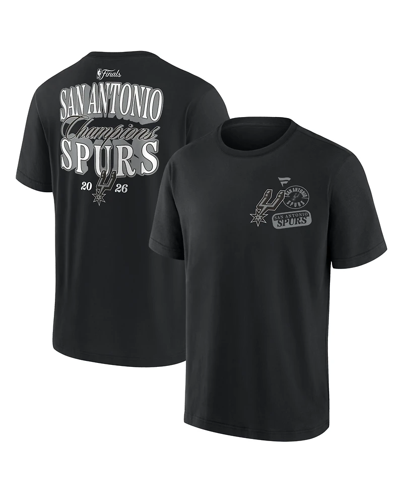 Fanatics Men's Black San Antonio Spurs 2026 Nba Champions Elevated Legacy Heavyweight T-Shirt