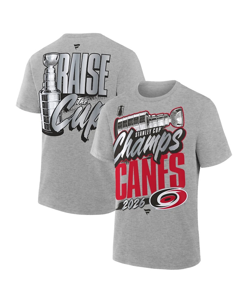 Fanatics Men's Gray Carolina Hurricanes 2026 Nhl Stanley Cup Champions Authentic Locker Room T-Shirt