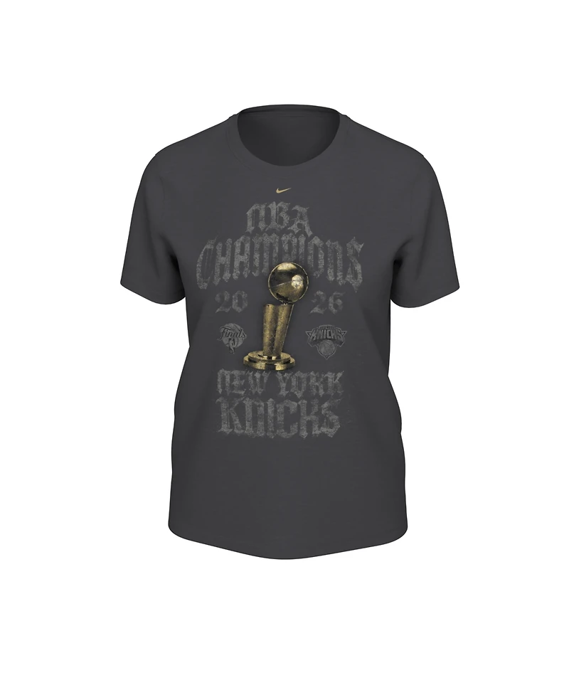 Nike Women's Gray New York Knicks 2026 Nba Champions Locker Room T-Shirt