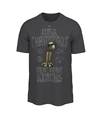 Nike Men's Gray New York Knicks 2026 Nba Champions Locker Room T-Shirt