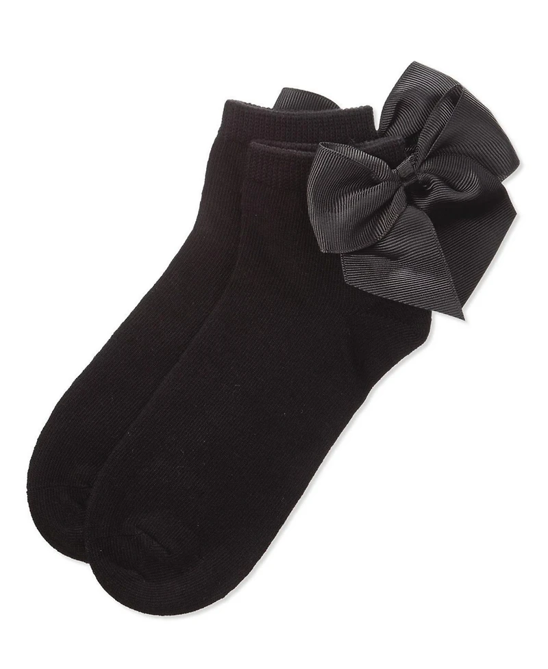 MeMoi Baby Girls Bow-on-Back Cotton-Rich Anklet Sock