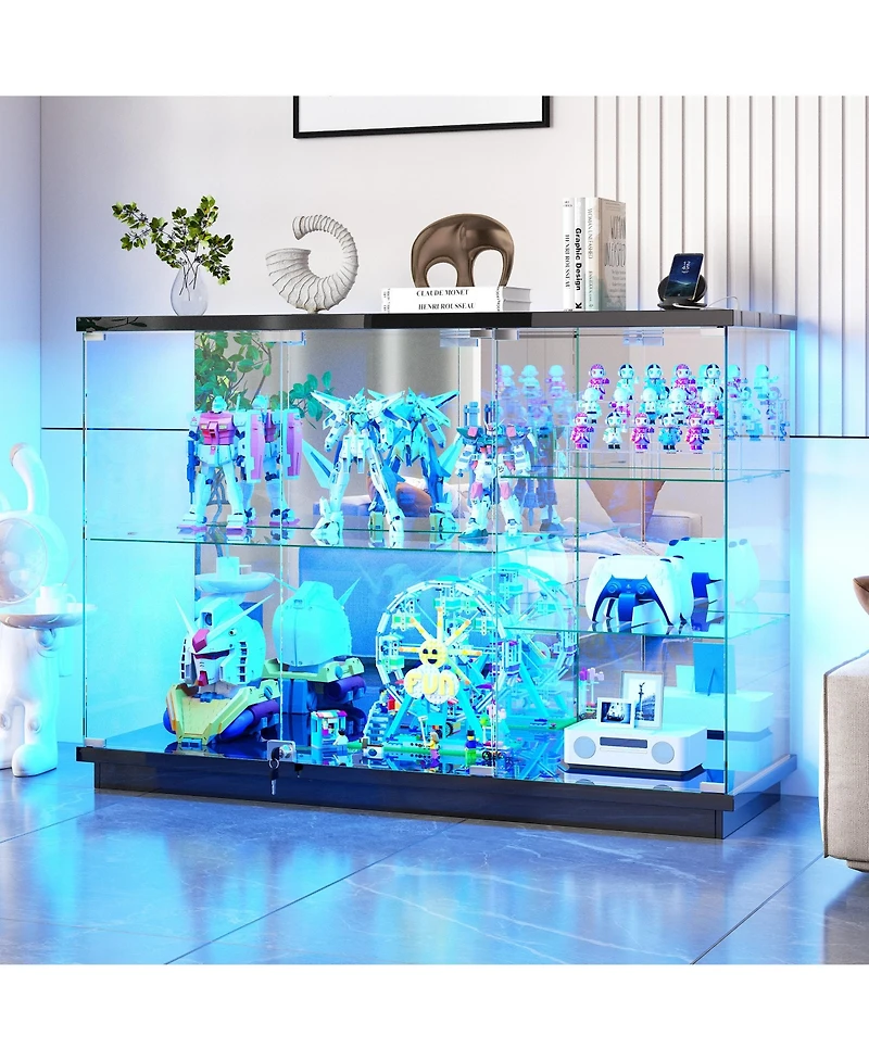 Vlsrka Rgb Glass Display Cabinet with Human Body Sensor