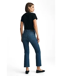Mavi Jeans Women's Anika Mid Rise Cropped Flare