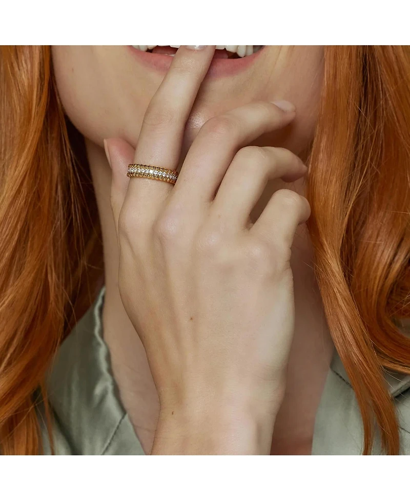 Bearfruit Jewelry Jena Sparkle Wide Band Ring Trendy Unique Style
