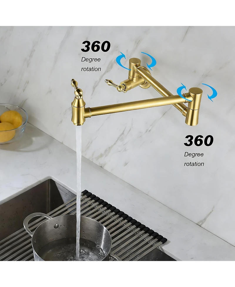 Phying Wall Mount Folding Kitchen Pot Filler Faucet